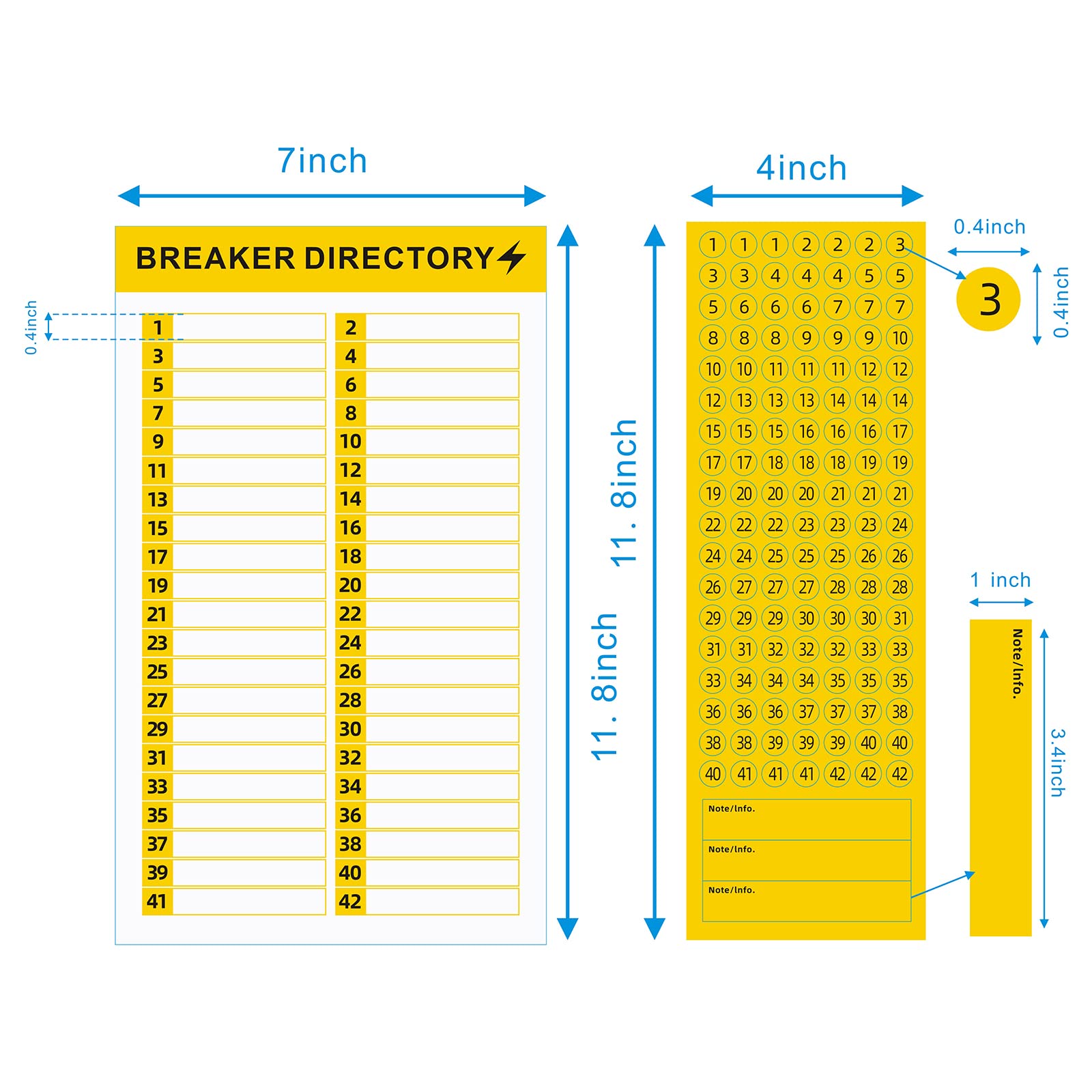 Amazon.com : 16 Sheets Breaker Panel Labels Electrical Box Sticker